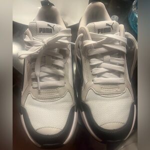 Puma White and Black Athletic Shoes
